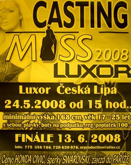 Casting Misswahl 2008 Disco Luxor Ceska Lipa