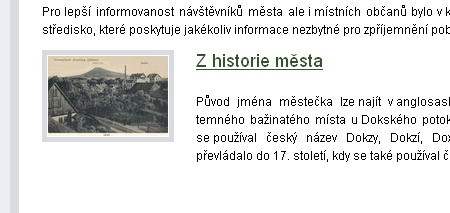 Doksy Historie