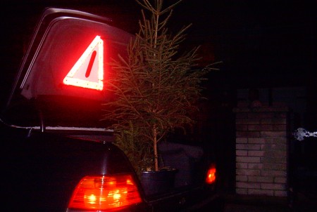Weihnachtsbaum im Auto